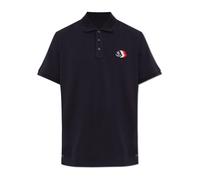 Moncler - Polo Shirt con Patch Logo - - Tops - Uomo - Blu - XL