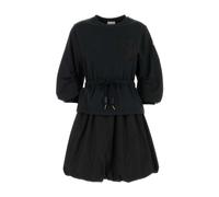 Moncler - Puff Sleeve Drawstring Dress - - Dresses - Donna - Nero - S