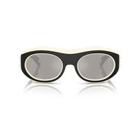 Moncler Ramillon Me8015u Occhiali Da Sole Unisex Nero Ovali Argento 54mm