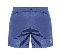 Moncler - Swim Shorts With Logo Patch - - Swimwear - Uomo - Blu - M