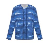 Moncler, ,Tops ,Uomo ,Blu ,L Puffer Effect T-Shirt a Maniche Lunghe