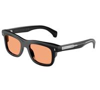 Moncler Unisex Moncler ME6004 CLARO 300174 Occhiali da sole Acetato Nero Arancione Squadrata Normale