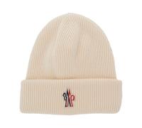 Moncler - Wool Beanie - - Accessories - Donna - Beige - ONE SIZE