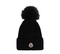 Moncler - Wool Beanie - - Accessories - Donna - Nero - ONE SIZE
