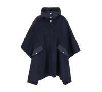 Moncler - Wool Zip Cape - - Jackets - Donna - Blu - ONE SIZE