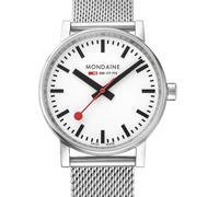 Mondaine MSE.35110.SM Orologio da polso evo2 35 mm Quarzo Unisex Bianco Argen...