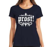 Monday Gothic Blackletter Montage, maglietta divertente da donna, blu navy, L