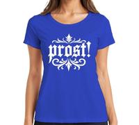Monday Gothic Blackletter Montage, maglietta divertente da donna, Blu, XXL