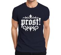 Monday Gothic Blackletter Montage, maglietta divertente da uomo, blu navy, S