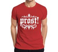 Monday Gothic Blackletter Montage, maglietta divertente da uomo, Colore: rosso, L