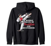 Monday Meets My Front Kick And RECONSIDERS Felpa con Cappuccio