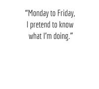 Monday to Friday, I Pretend to Know What I’m Doing - Funny Daily Planner | Sarcastic Day Planner for Work, Productivity & Organization
