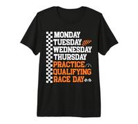 Monday Tuesday Wednesday Thursday Practice Qualifying Race Maglietta Premium