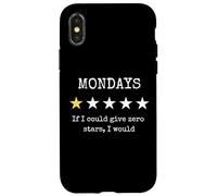 Mondays If I Could Give Zero Stars I Would Funny Work Humor Custodia per iPhone X/XS