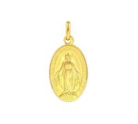 Monde Petit Medaglia ragazza donna oro Giallo 18K Ovale Miracolosa 15 mm Opaco e Lucido - Certificato di garanzia - 01668