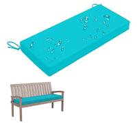 MONDEX cuscini da esterno 140x40 CM, Spesso 5 cm cuscini per sedie da giardino, resistente al sole antiscivolo cuscini da esterno impermeabili Poliestere con lacci e fodera lavabile, Blu Lago