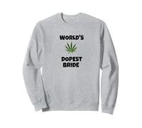 Mondi dopest sposa Divertente matrimonio erba 420 cannabis stoner Felpa