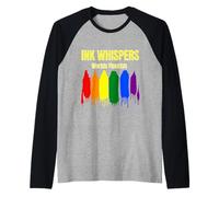 Mondi Immaginativi d'Inchiostro e Racconti Creativi Maglia con Maniche Raglan
