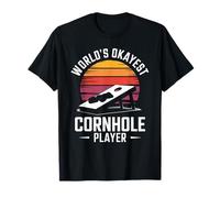 Mondi Okayest Cornhole Giocatore Divertente Cornhole Amante Maglietta