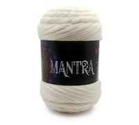 Mondial filato " MANTRA " gomitolo da 100 Gr 110 Mt- 60% microfibra PA 40% microfibra PC Ferri 3-4 (507 panna)