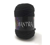Mondial Filato Mantra gomitolo da 100 Gr 110 Mt- 60% Microfibra PA 40% Microfibra PC Ferri 3-4 (585 Nero)