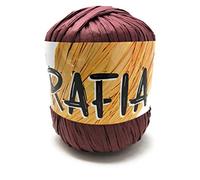 Mondial lane art. RAFIA gomitolo da 50gr 100 mt Uncinetto 4-4,5 in Viscosa naturale (981 cioccolato)