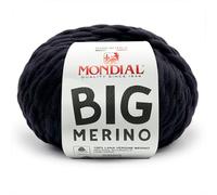 Mondial lane BIG MERINO gomitolo da 150gr 68mt in pura lana merino Ferri 9-11 (968 nero)