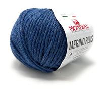 Mondial lane MERINO PLUS Gomitolo 100gr 125mt Ferri 5,5-6,5 in Misto lana (453 melange carta da zucchero)