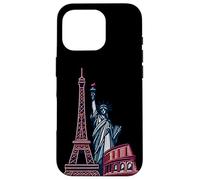 Mondiali d'interesse Torre Eiffel, Statua della Libertà, Colosseo Custodia per iPhone 16 Pro