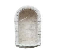 Mondo Artistica Cupola Per Statue Sacre, Grotta Per Santi Da Esterno, H 65 cm In cemento Bianco E Plovere Di Marrmo Antigelo (Sfumato grigio)