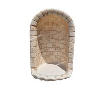 Mondo Artistica Cupola Per Statue Sacre, Grotta Per Santi Da Esterno, H 65 cm In cemento Bianco E Plovere Di Marmo Antigelo, Sfumato rosa antico