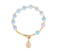 Mondo Cattolico Bracciale rosario con perle variegate 6 mm | Mondo Cattolico | Compagno di preghiera quotidiana da indossare, dalla tradizione italiana nel cuore di Piazza San Pietro