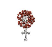 Mondo Cattolico - Rosario Cattolico della Madonna della Salute in Petalo di Rosa, l'Originale con Essenza di Rosa - Ideale come Regalo Religioso