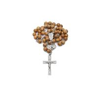 MONDO CATTOLICO - Rosario cattolico in legno di Ulivo per la Cresima con catenina in ottone. Ideale come regalo religioso