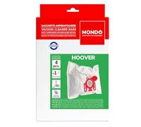 MONDO, Confezione 4 Sacchetti per Aspirapolvere in Microfibra, Compatibili con Aspirapolvere Hoover, H30s,H30+, H52, H60 e H61, Arianne, Micropower, Microspace,Sensory, Telios, Telios Plus