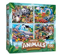 Mondo Degli Animali Puzzle 100 Pezzi 4-Pack