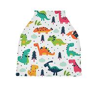 Mondo Dei Dinosauri Colorati Passeggino Tettoia Copri Seggiolino Copertura Infermieristica Auto per Bambini per L'Allattamento Al Seno Morbido Traspirante Elastica Tettuccio
