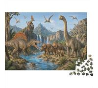 Mondo dei dinosauri Puzzle 1000 Pezzi, Gioco Rilassante per Famiglia