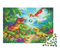 Mondo dei Dinosauri Puzzle 1000 Pezzi per Adulti Carta Giungla Preistorica Gioco di Puzzle 1000 Pezzi Relax Famiglia Regalo Casa 70x50cm/1000pcs