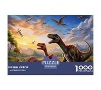 Mondo dei Dinosauri Puzzle 1000 Pezzi per Adulti Cielo Preistorico Gioco di Puzzle 1000 Pezzi Relax Decorazione Casa 38x26cm/1000pcs
