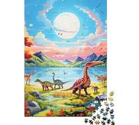 Mondo dei Dinosauri Puzzle 1000 Pezzi per Adulti Paesaggio Preistorico Gioco di Puzzle 1000 Pezzi Relax Decorazione Casa 52x38cm/1000pcs