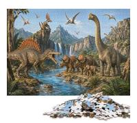Mondo dei dinosauri Puzzle in Legno 300 Pezzi, Gioco da Tavolo