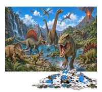 Mondo dei dinosauri Puzzle in Legno 300 Pezzi, Gioco di Pazienza