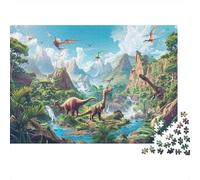 Mondo dinosauri Rompicapo 1000 Pezzi In Valle del Dino Cartone Di Alta QualitàUn Premium Jigsaw Puzzle Per Enigma Di Abilità LogicaIdeale Per Attività Per Giorni Di PioggiaRegalo Per L'inaugurazione