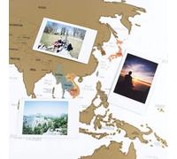 Mondo E UK Grattare Mappa Set da Viaggio Tracker Giornale Muro Poster Bianco