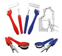 Mondo Idea Rotella per Sarti + Taglia-asole - Ruota Tracing per Stoffa Ruota con Manico Strumenti di Cucito con Dentini a Pressione Seam Remover Ripper Ricamo Quilting (Rosso)