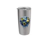 Mondo in fusione - Terra liquida Bicchiere termico in acciaio inox doppia parete