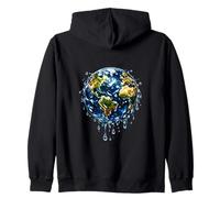 Mondo in Fusione - Terra liquida Felpa con Cappuccio