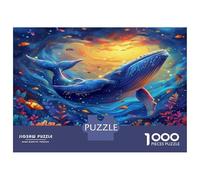 Mondo Marino Puzzle 1000 Pezzi In Balene Corallo cartone Spesso, Un Tangram Per Enigma Per Lo Stress Relief, Ideale Per Quadro Fai Da Te, Regalo Di Compleanno Perfetto 38x26cm/1000pcs