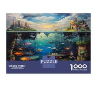 Mondo Marino Puzzles 1000 Pezzi In Città Subacquea cartone Riciclato, Un Tangram Per Mindfulness, Ideale Per Decorazione Casa Design, Idea Regalo Originale 70x50cm/1000pcs